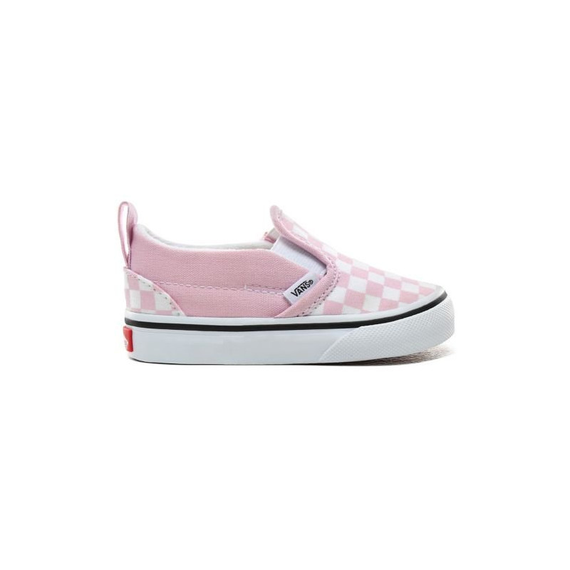 Vans Slip-On V Toddler Chaussures Checkerboard Lilac Neige/True White