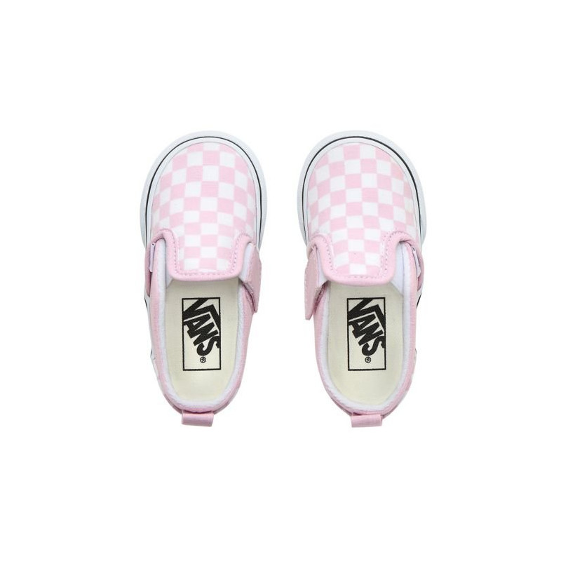 Vans Slip-On V Toddler Shoes Checkerboard Lilac Schnee/True White