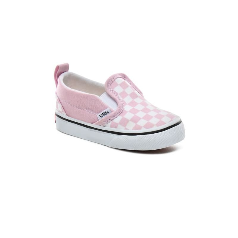 Vans Slip-On V Toddler Shoes Checkerboard Lilac Snow/True White