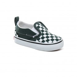 Vans Slip-On V Toddler Schoenen Checkerboard Trekking Green/True White