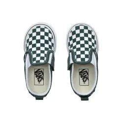 Vans Slip-On V Toddler Schoenen Checkerboard Trekking Green/True White