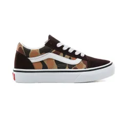 Vans Old Skool Kids Schoenen (Vintage Camo) Chocolate torte/True White