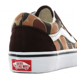 Vans Old Skool Kids Shoes (Vintage Camo) Chocolate torte/True White