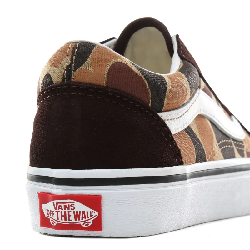 Vans Old Skool Kids Scarpe (Vintage Camo) Chocolate torte/True White