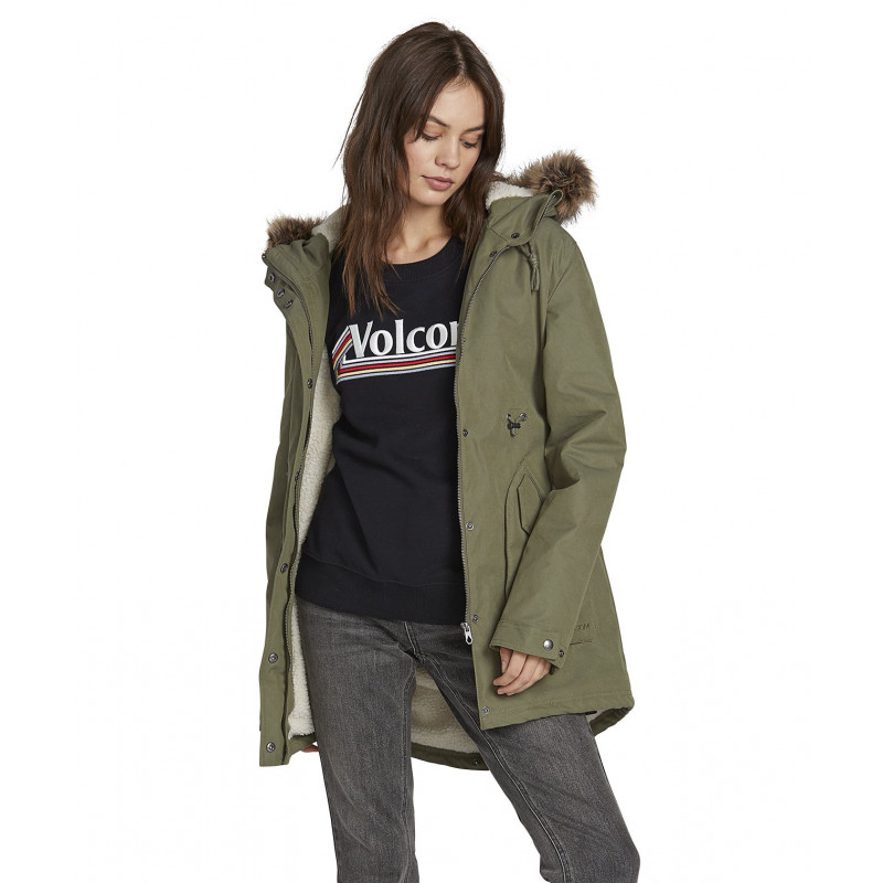 Volcom Less is more Women's Jacket Army Green Combo