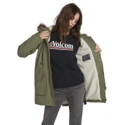 Volcom Less is more Women's Jacket Army Green Combo