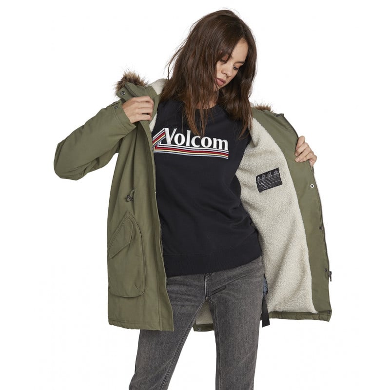Volcom Less is more Women's Jacket Army Green Combo
