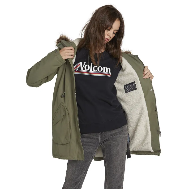 Volcom Less is more Women's Jacket Army Green Combo