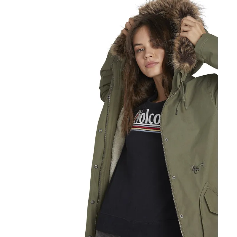 Volcom Less is more Women's Jacket Army Green Combo