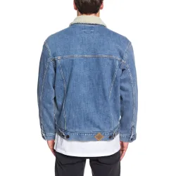 Quiksilver Denim Jacket Sherpa Used Blue