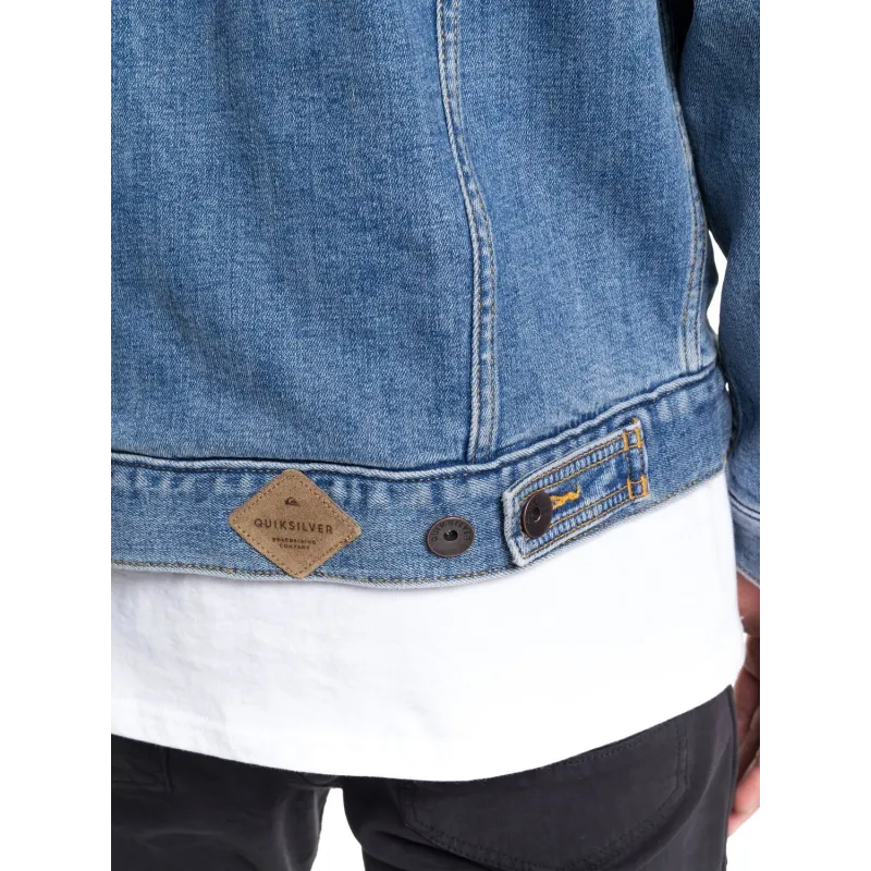 Quiksilver Denim Jacket Sherpa Used Blue