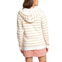 Roxy Trippin Stripes Women's Zip Hoodie Mauvewood Mom Tea