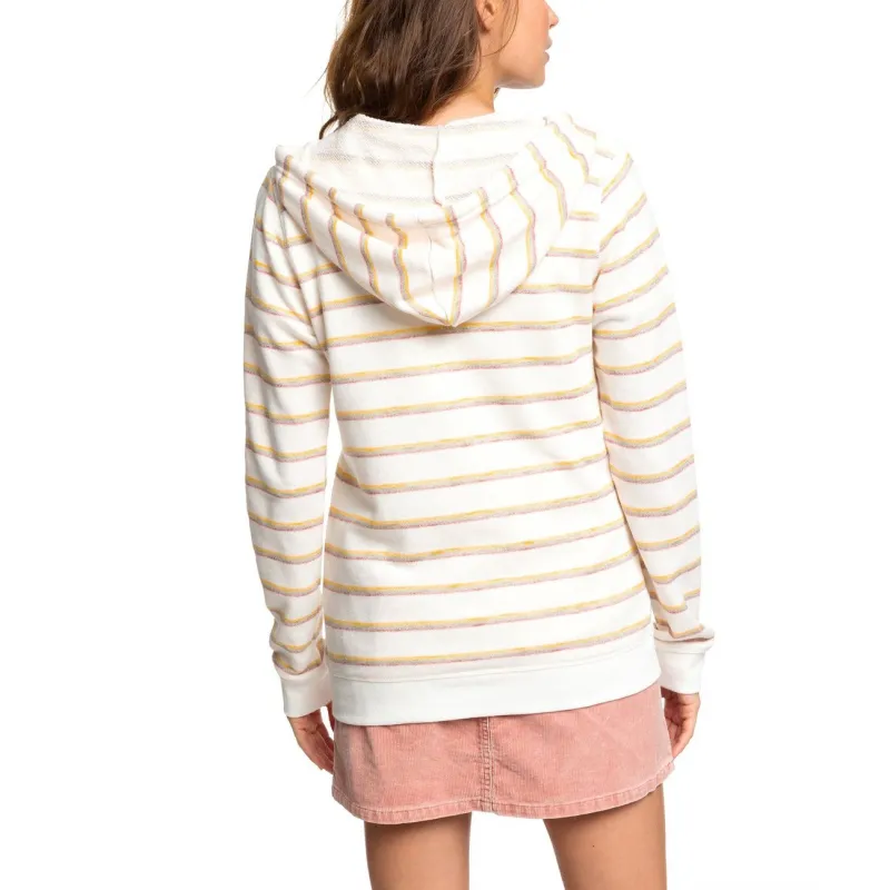Roxy Trippin Stripes Women's Zip Hoodie Mauvewood Mom Tea