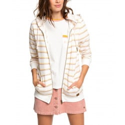 Roxy Trippin Stripes Women's Zip Hoodie Mauvewood Mom Tea