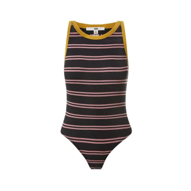 Vans Lizzie Armanto Stripe Women's Bodysuit Black-Golden Palm