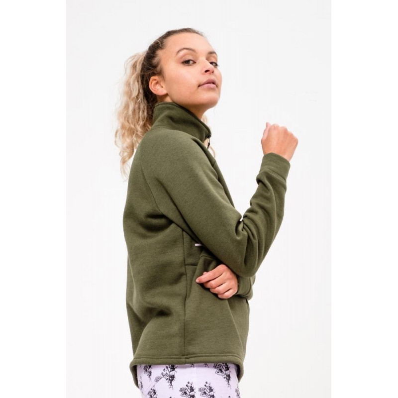 Santa Cruz Pinline Women's 1/4 Zip Crew Military Green