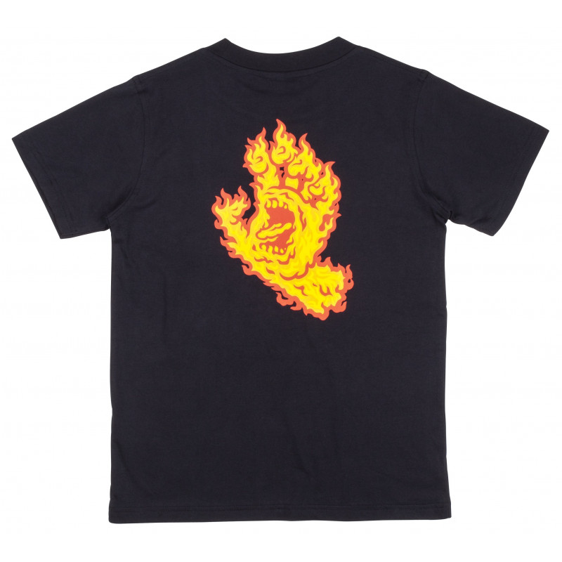 Buy Santa Cruz Kids Flame Hand T-Shirt Black at Europe's Sickest ...