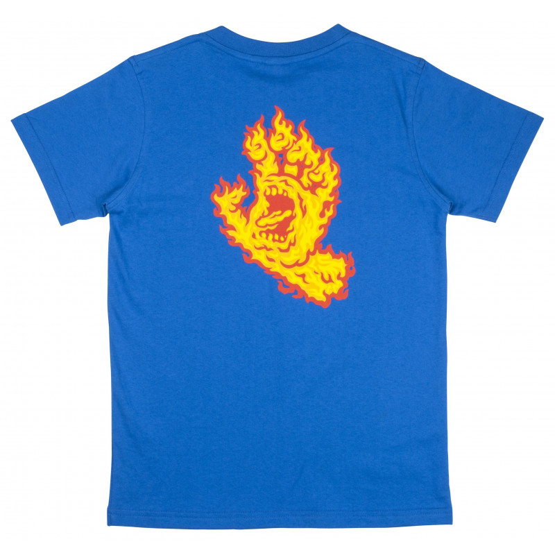 Santa Cruz Kinder Flame Hand T-Shirt Blauw kopen bij de Skateboard ...