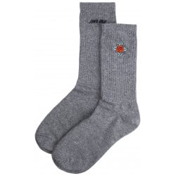 Santa Cruz Dressen Rose Kit Sock  Charcoal Heather