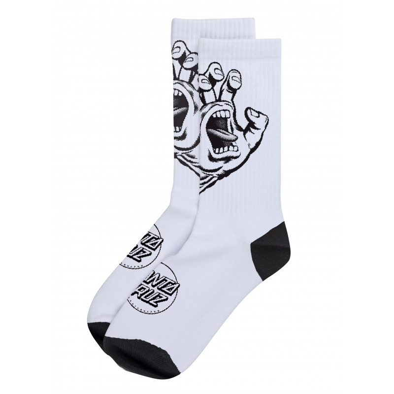 Santa Cruz Screaming Hand Mono Sock White