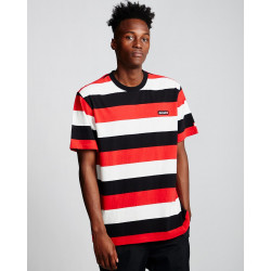 Element Primo Striped T-Shirt Fire Red