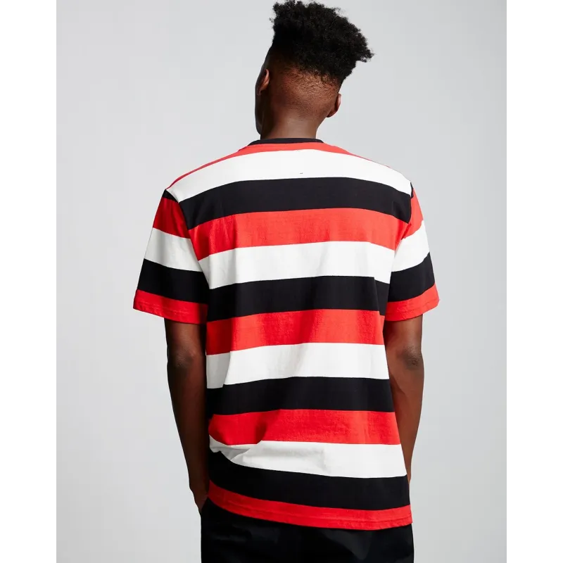 Element Primo Striped T-Shirt Fire Red