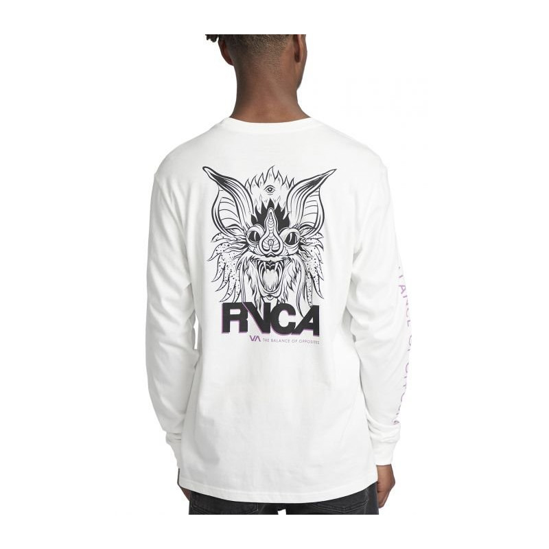 RVCA Screaming Bat Longsleeve White