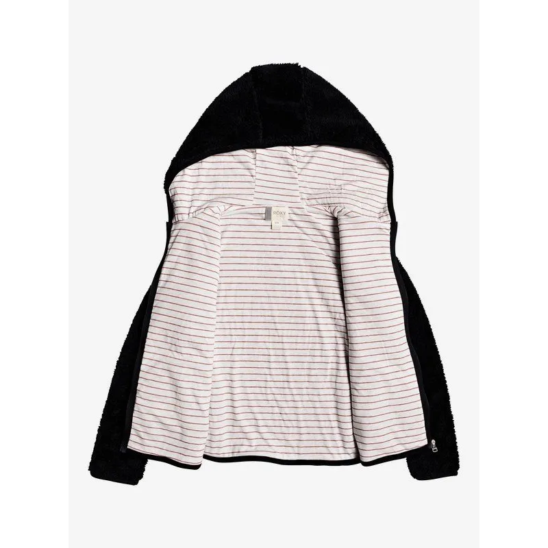 Roxy Silver Water Kids Ziphoodie Black