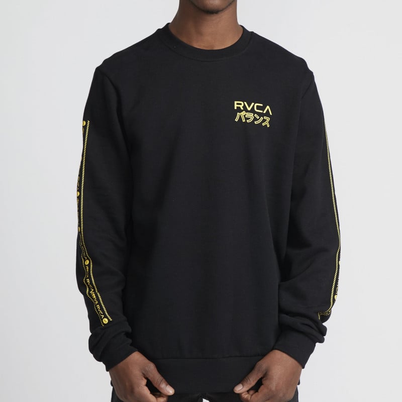 RVCA INT Haze Crew Black