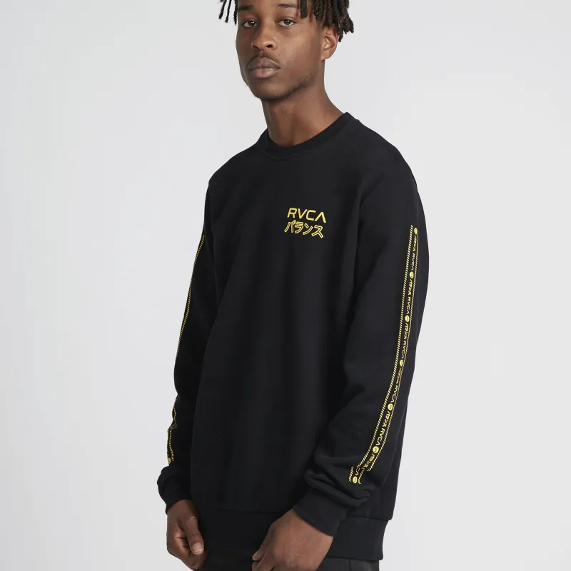 RVCA INT Haze Crew Black