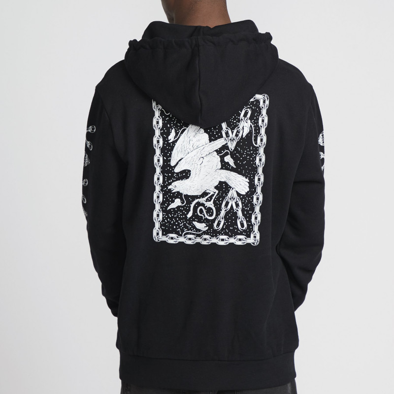 Buy RVCA JJ Mix Hoodie Black at Sick Skateboard Shop