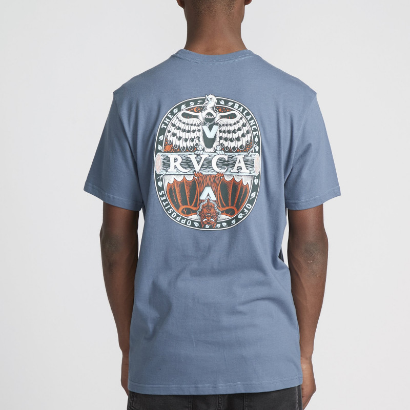 Buy RVCA Opposites Blue T-Shirt at Europe's Sickest Skateboard Store Size M