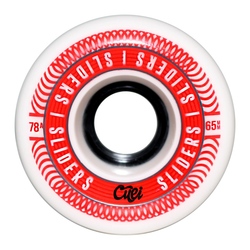 Cuei Sliders 65mm 78A White Red Wielen