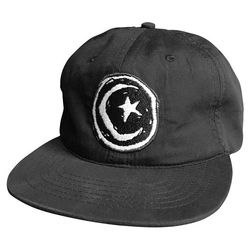 Foundation Star And Moon Unstructured Patch Cap Black