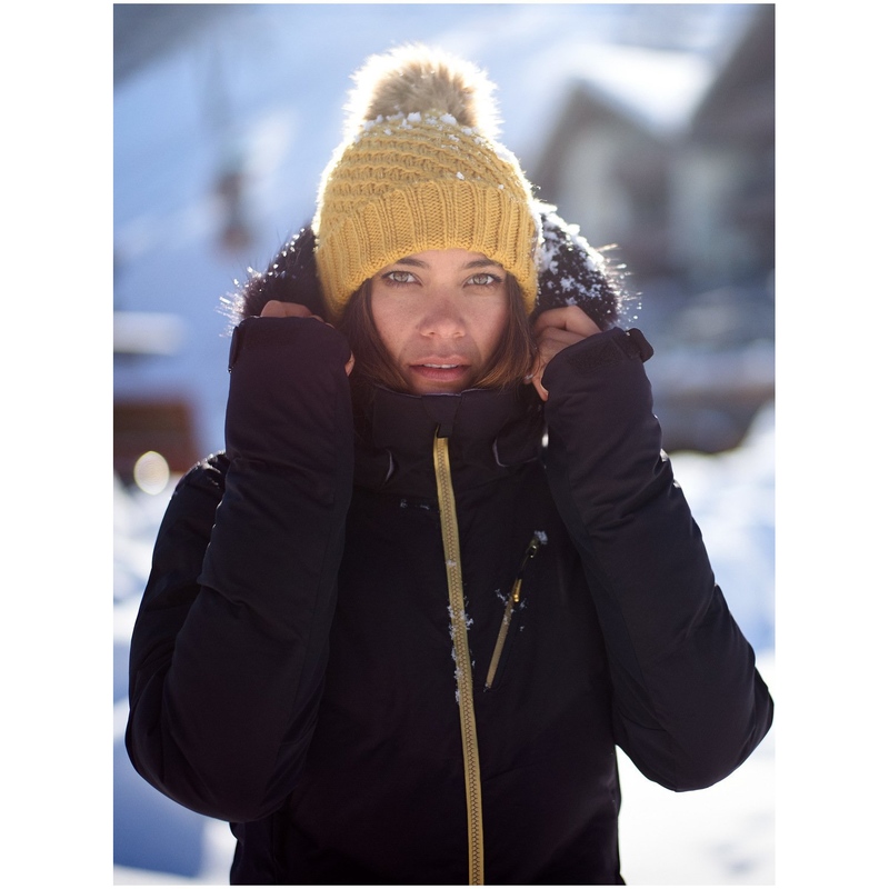Roxy Blizzard Pom Pom Womens Beanie Spruce Yellow Roxy Blizzard Pom Pom Womens Beanie Spruce Yellow