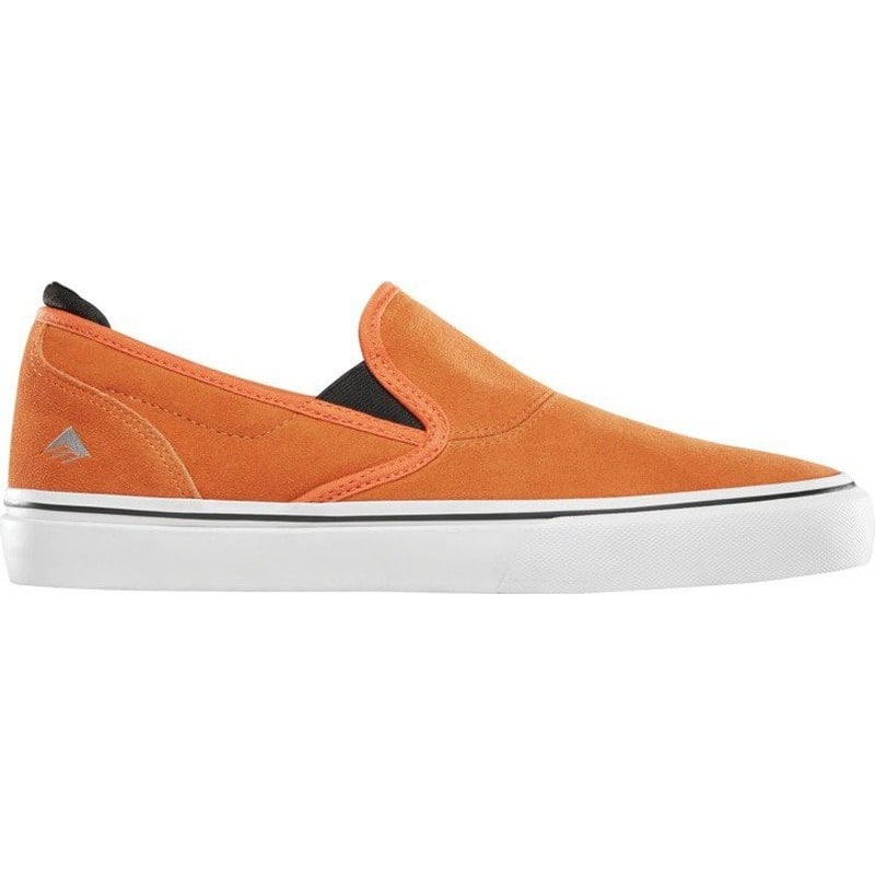 orange slip on shoes