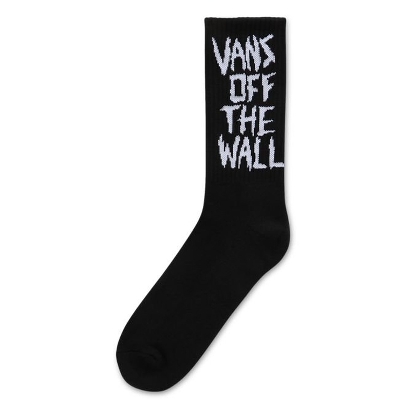 Vans Scratched Vans Crew Socks Black Size: 9.5-13 Vans Scratched Vans Crew Socks Black Size: 9.5-13
