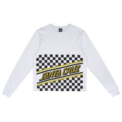 Santa Cruz Checker Cut Off Women's Longsleeve White