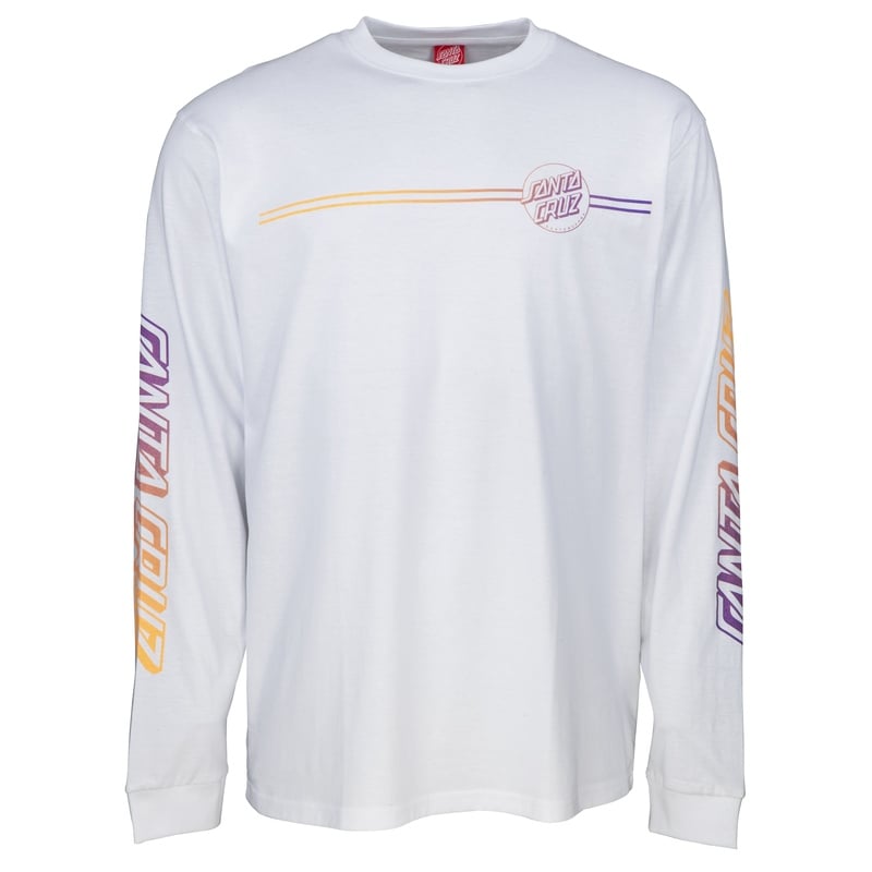 Santa Cruz Opus Dot Stripe Fade Longsleeve White Santa Cruz Opus Dot Stripe Fade Longsleeve White