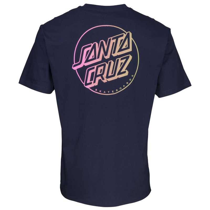 Santa Cruz Opus Dot Stripe Fade T-Shirt Dark Navy Santa Cruz Opus Dot Stripe Fade T-Shirt Dark Navy