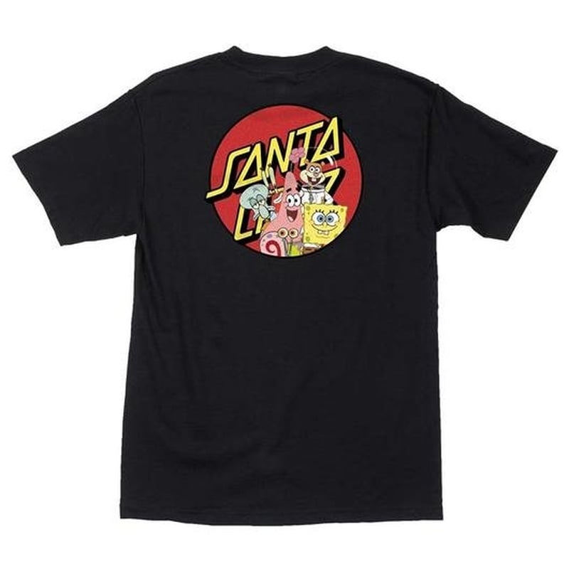 Santa Cruz Spongebob Group T-Shirt Black Santa Cruz Spongebob Group T-Shirt Black