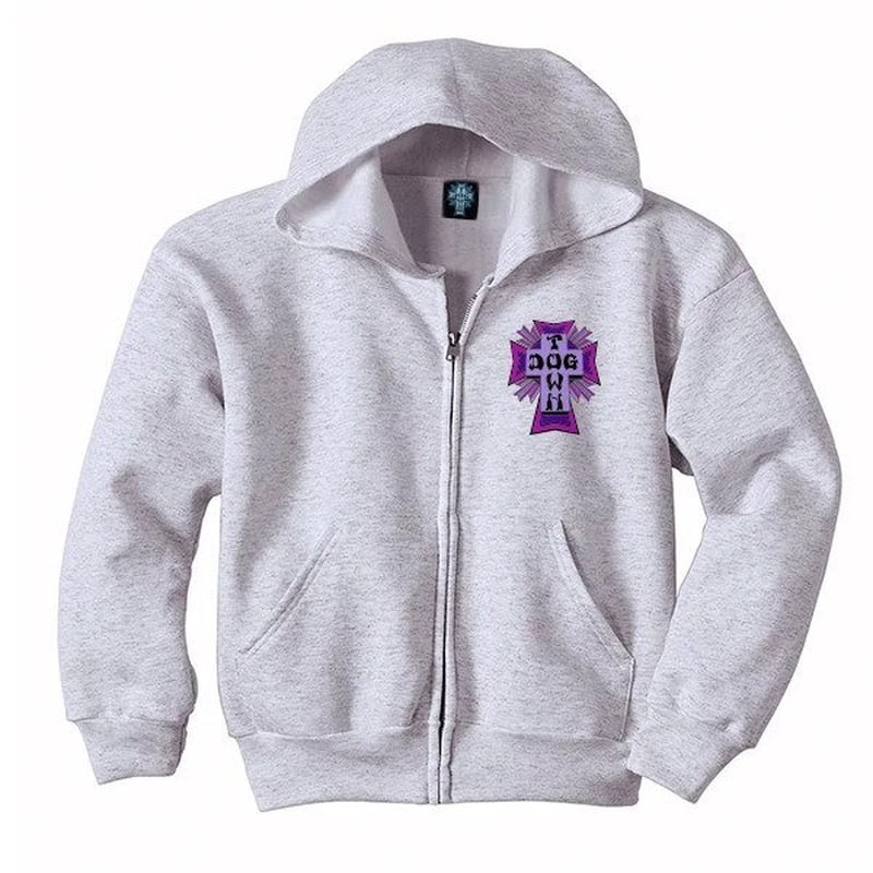 Dogtown Cross Logo Purple Zip Hoodie Dogtown Cross Logo Purple Zip Hoodie