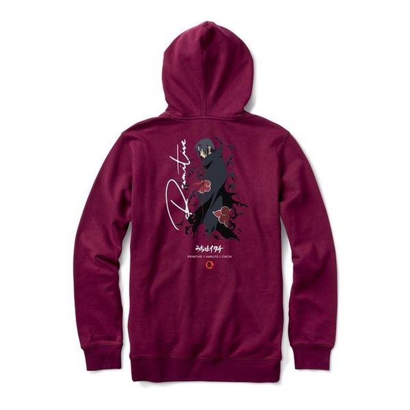 Primitive x Naruto Crows Hoodie Burgundy Primitive x Naruto Crows Hoodie Burgundy