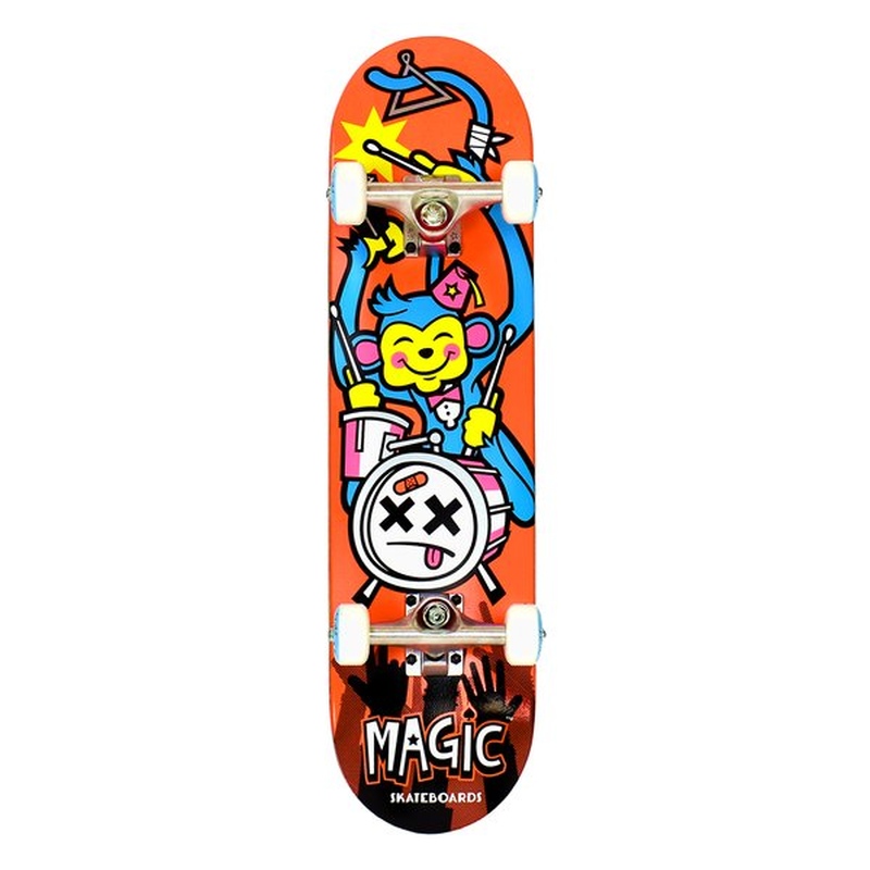 Magic Skateboards Monkey Drummer 7.5" - Complete Magic Skateboards Monkey Drummer 7.5" - Complete