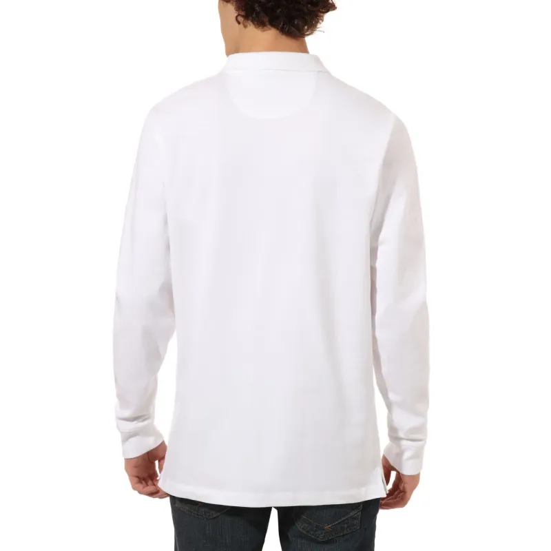 Vans Hewitt Quarterzip Longsleeve Polo White