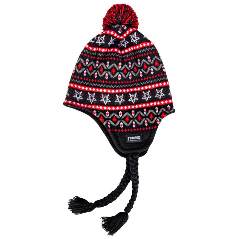 Thrasher Magazine Logo Sherpa Beanie Black/Red Thrasher Magazine Logo Sherpa Beanie Black/Red