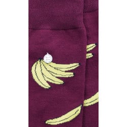 Alfredo Gonzales Bananas Grey Bordeaux/Yellow Socks