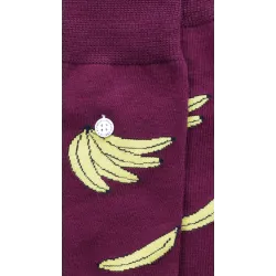 Alfredo Gonzales Bananas Grey Bordeaux/Yellow Socks