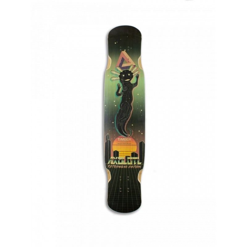 Timber Axolotl Retrowave Edition Longboard Deck