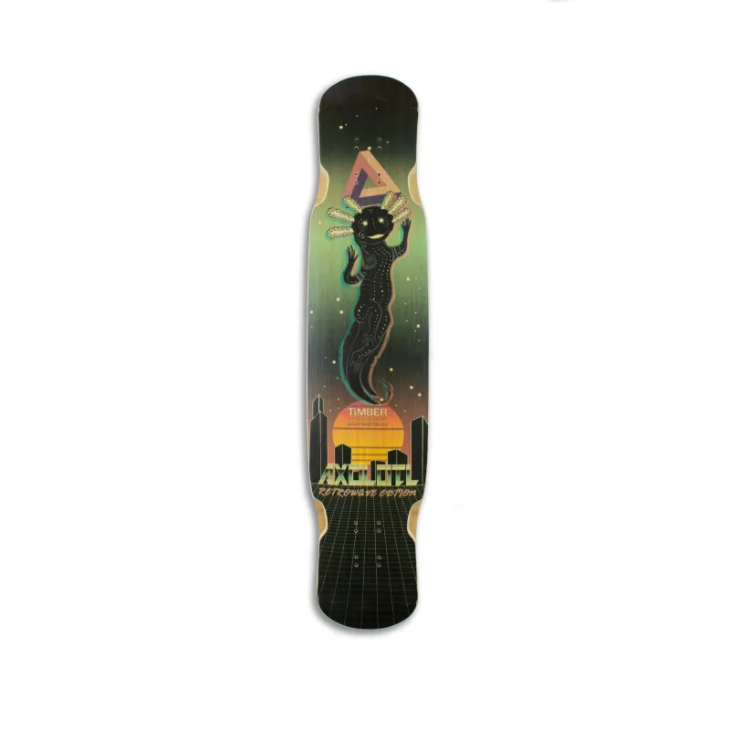 Timber Axolotl Retrowave Edition Longboard Deck